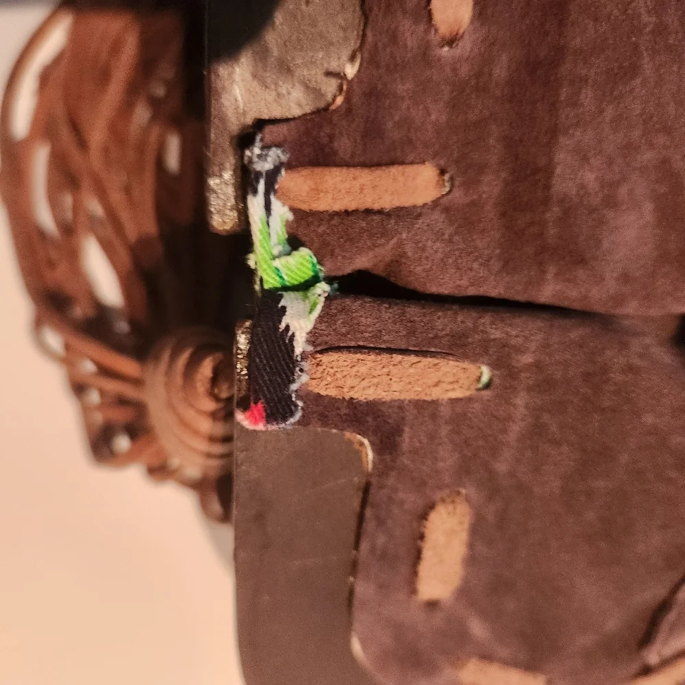 Cynthia Vincent Vibrant Patterned Clutch Handle Bag with Studs - Picture 7 of 12